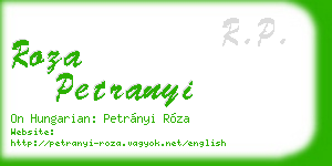 roza petranyi business card
